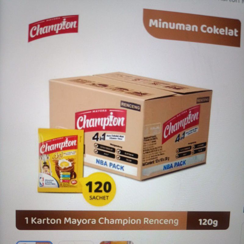 

Mayora Champion 4 in 1 1 karton isi 120 sachet