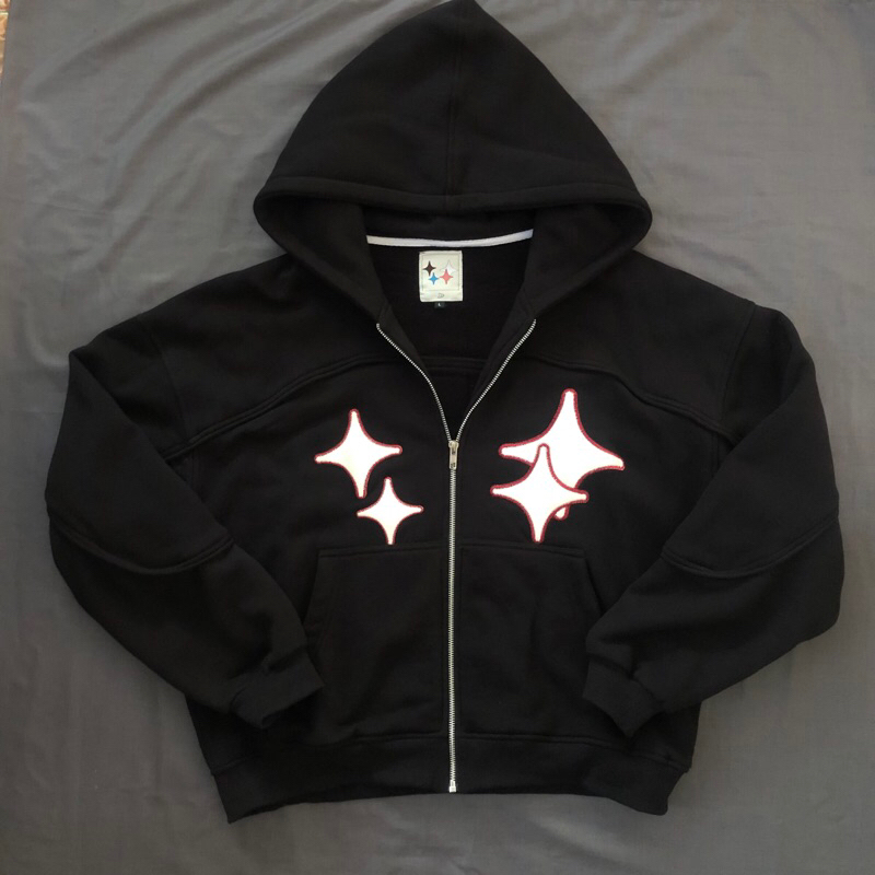 Dust La Stella Zip Hoodie Black