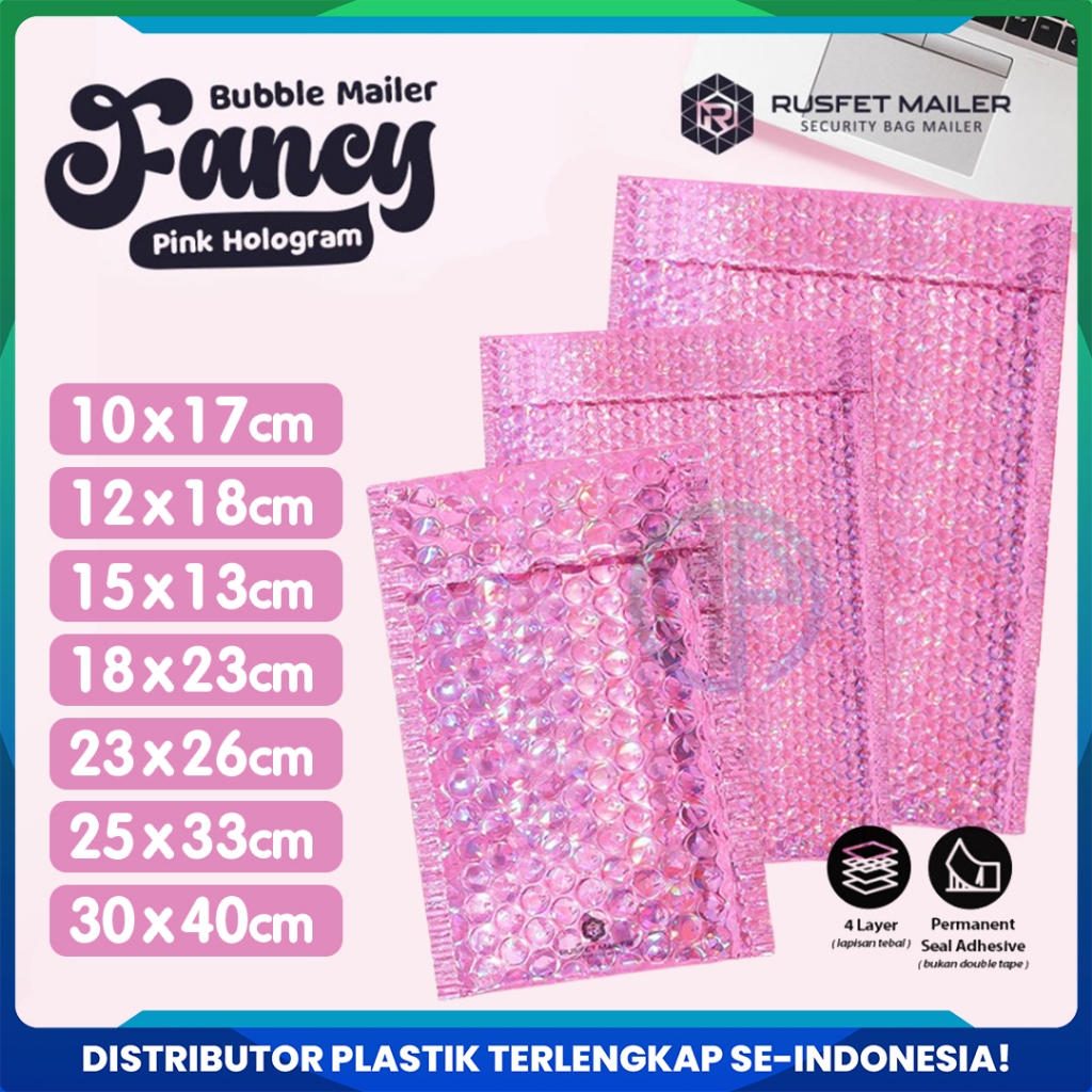 

Amplop Packing Bubble Mailer Pink Hologram Envelope Warna Murah