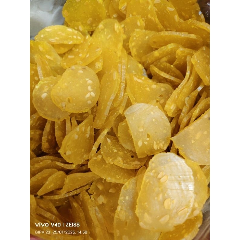 

Kerupuk Tempe mentah Model Bulat 500gram