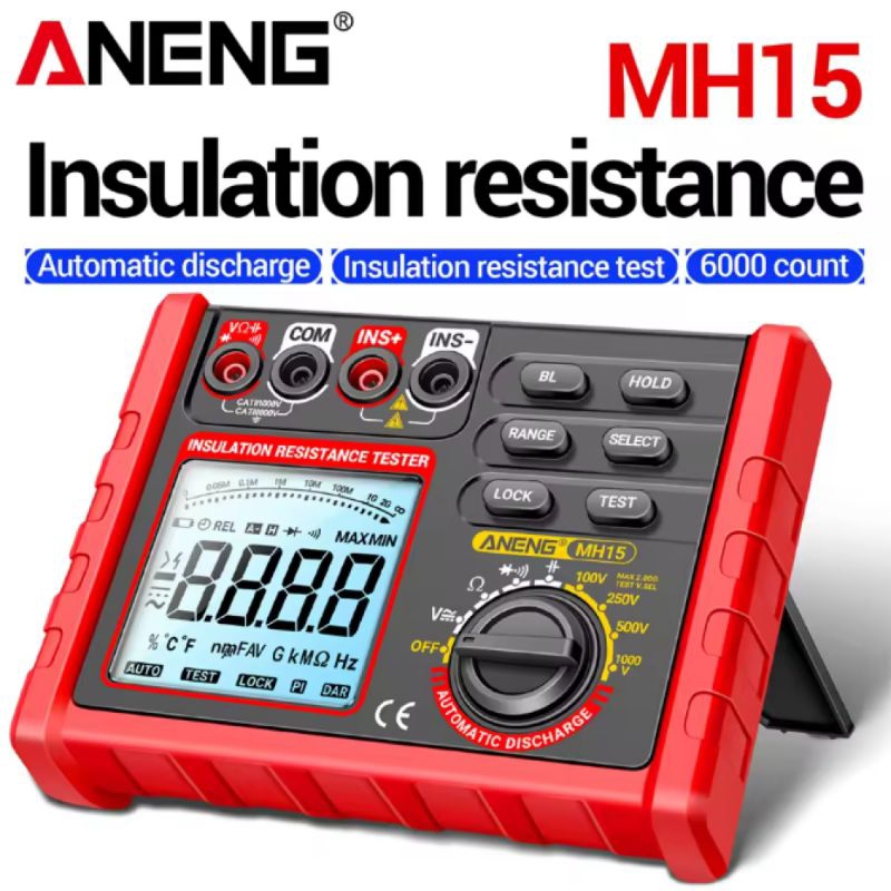 Alat Ukur Listrik Digital Multimeter Voltage Tester Backlit Screen 6000 Count Ukur Lengkap