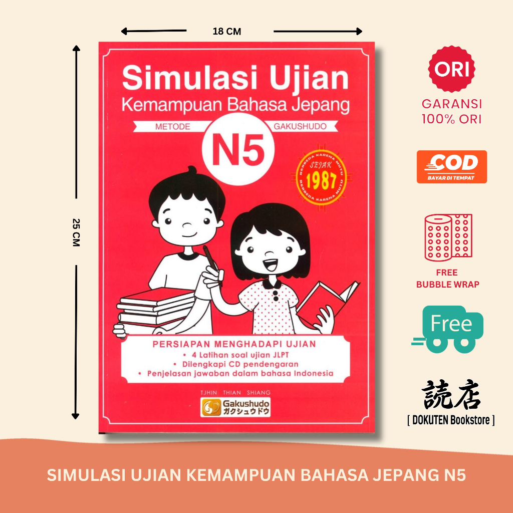 Simulasi Ujian Kemampuan Bahasa Jepang JLPT N5 Gakushudo - ORIGINAL