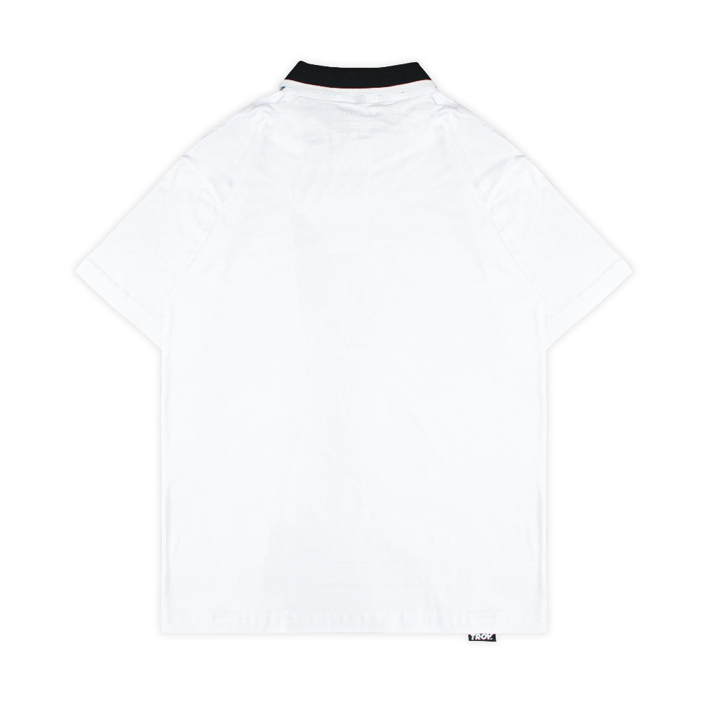 Troy Company Cotton Rugby Polo Shirt White Etnic - Kaos Polo Putih PR 2964
