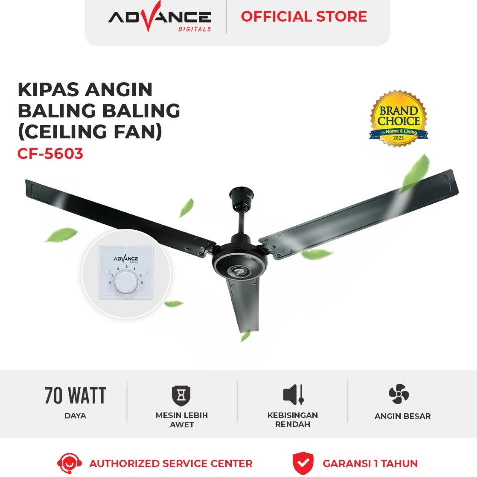 Advance CF5601 / CF5603 Kipas Angin Gantung Ceiling Fan Besi - 56 inch - FREE ONGKIR Jabodetabek