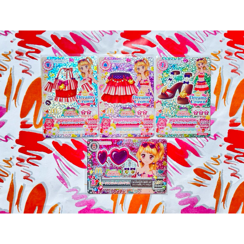 Kartu Aikatsu Beach Splash Coord Akari Ozora Promotion Mc Donalds Dreamy Crown Langka Original Langk