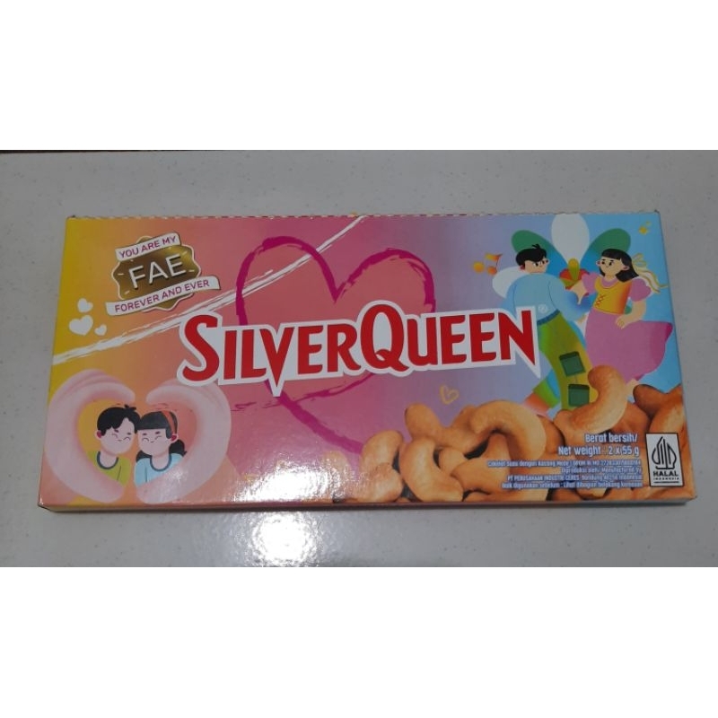 

Promo 5set (1set isi 2pc) 10pc Silverqueen 55gram EXP 2026 Coklat Chocolate