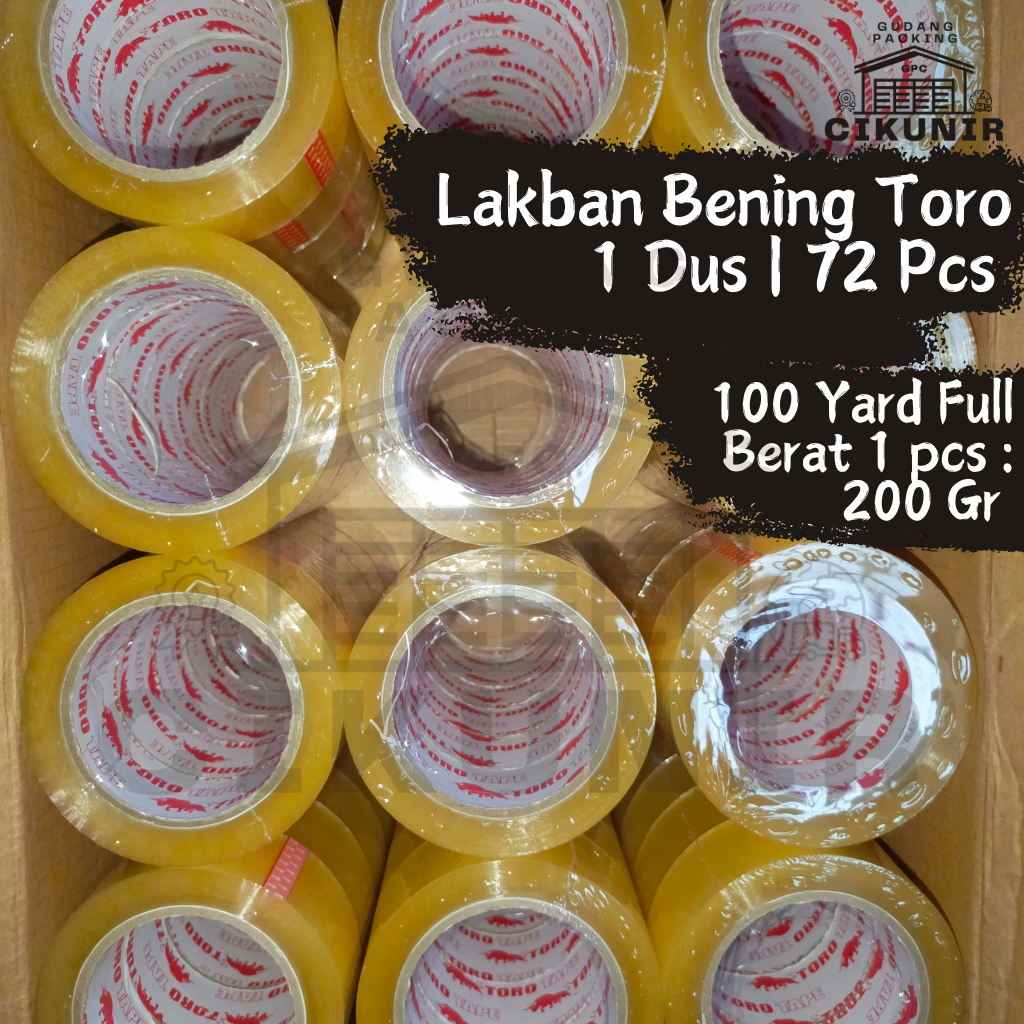 

Lakban Bening Toro 100 Yard Full 1 Dus Termurah