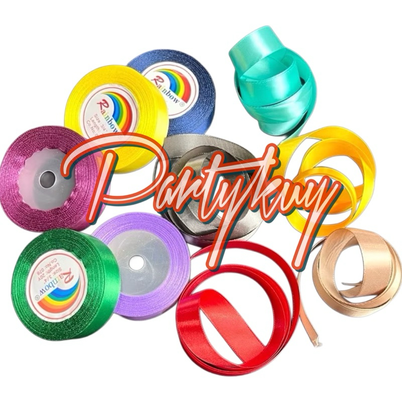 

Pita kain satin 2 CM 1 METER Pita kado pita buket ribbon satin pita premium pita murah party kuy