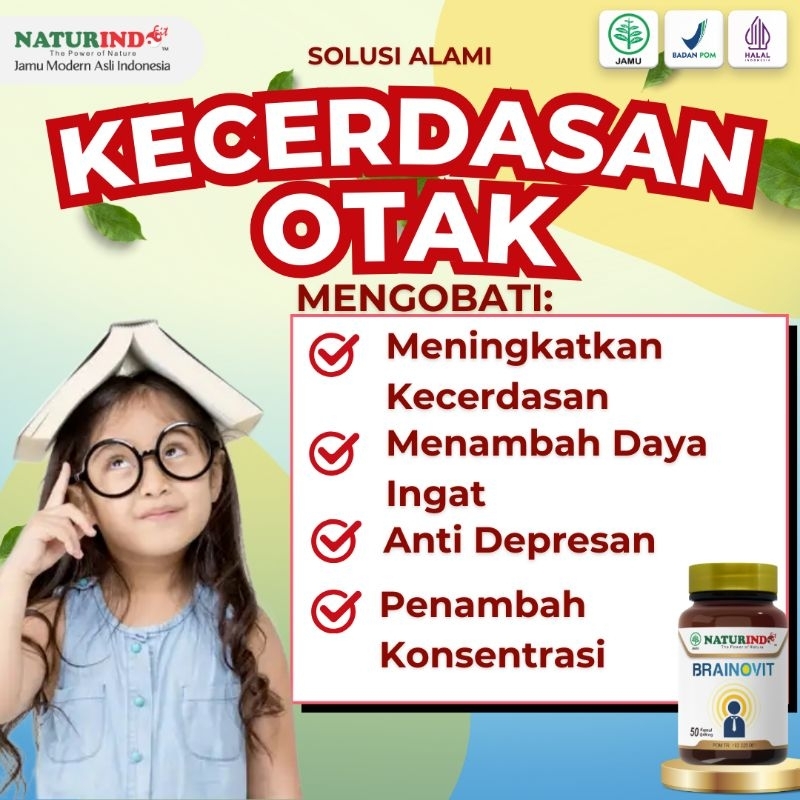 Vitamin Otak Meningkatkan Kecerdasan Meningkatkan Daya Ingat Anti Depresan Anti pikun Herbal Ampuh