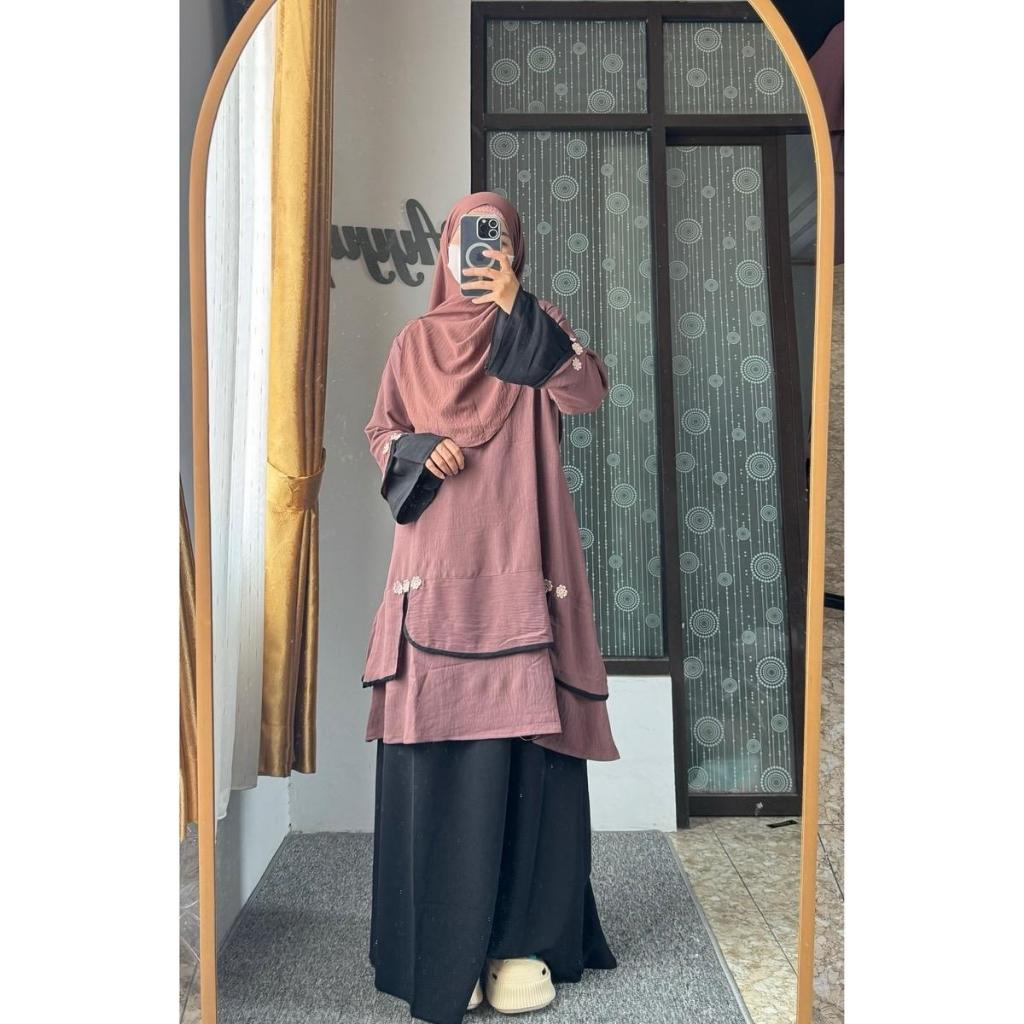 Haliza One Set Rok Tunik Setelan Muslim Syari
