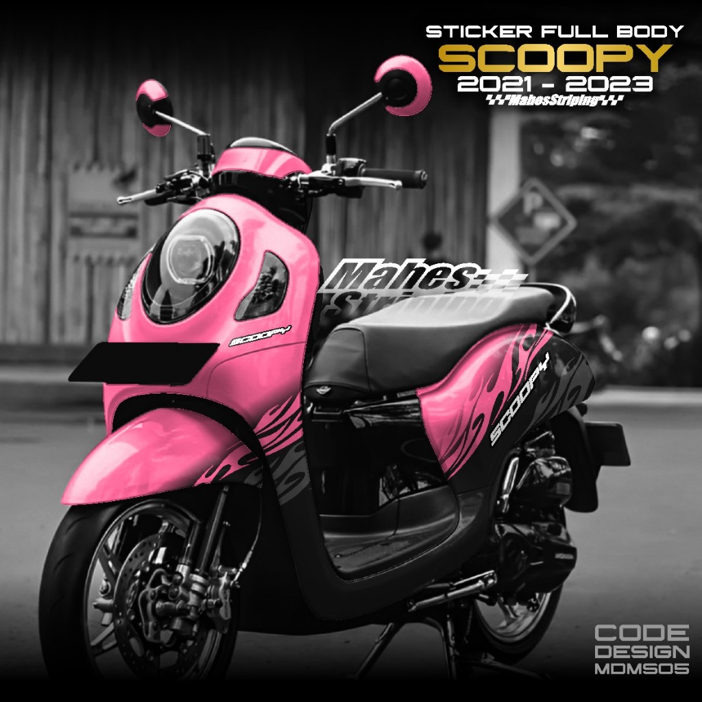 Decal Sticker Scoopy New 2021 2022 2023 2024 Full Body MDMS05 - Stiker Skotlite Variasi Scoopy New F