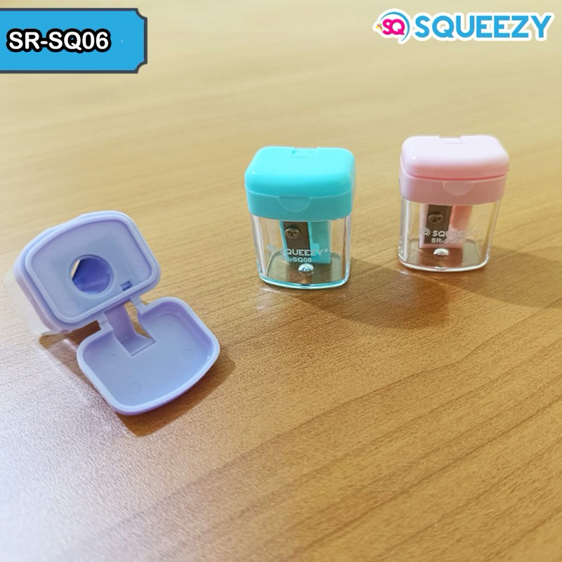 

( 1 BIJI ) Sharpener Pastel SQUEEZY SR-SQ06 Serutan Pensil Rautan Pensil Pensil