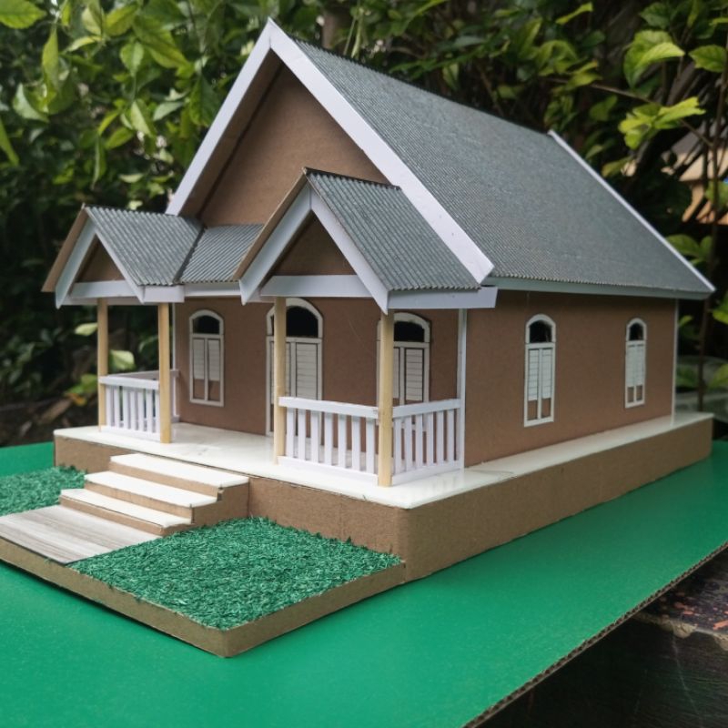 Miniatur rumah adat Kalimantan/prakarya rumah adat kalimantan