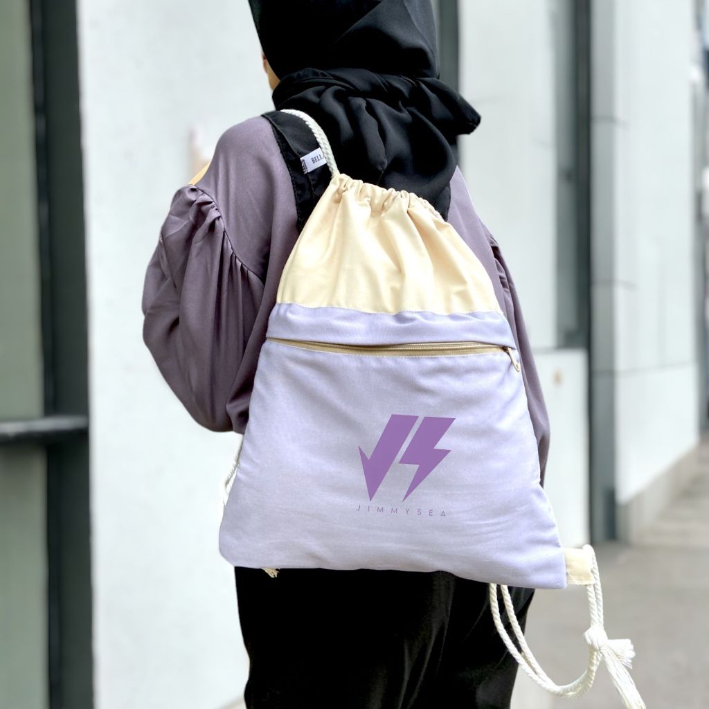 Stringbag Saku Naomi Motif JIMMYSEA LOGO Tas Ransel Serut Raikantopeni Thailand || kiiyoomii ||