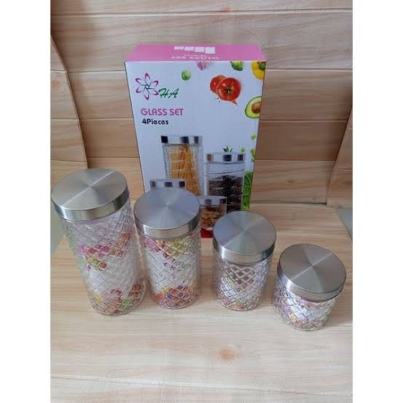 Toples Kue Kaca Diamond Set Toples Lebaran