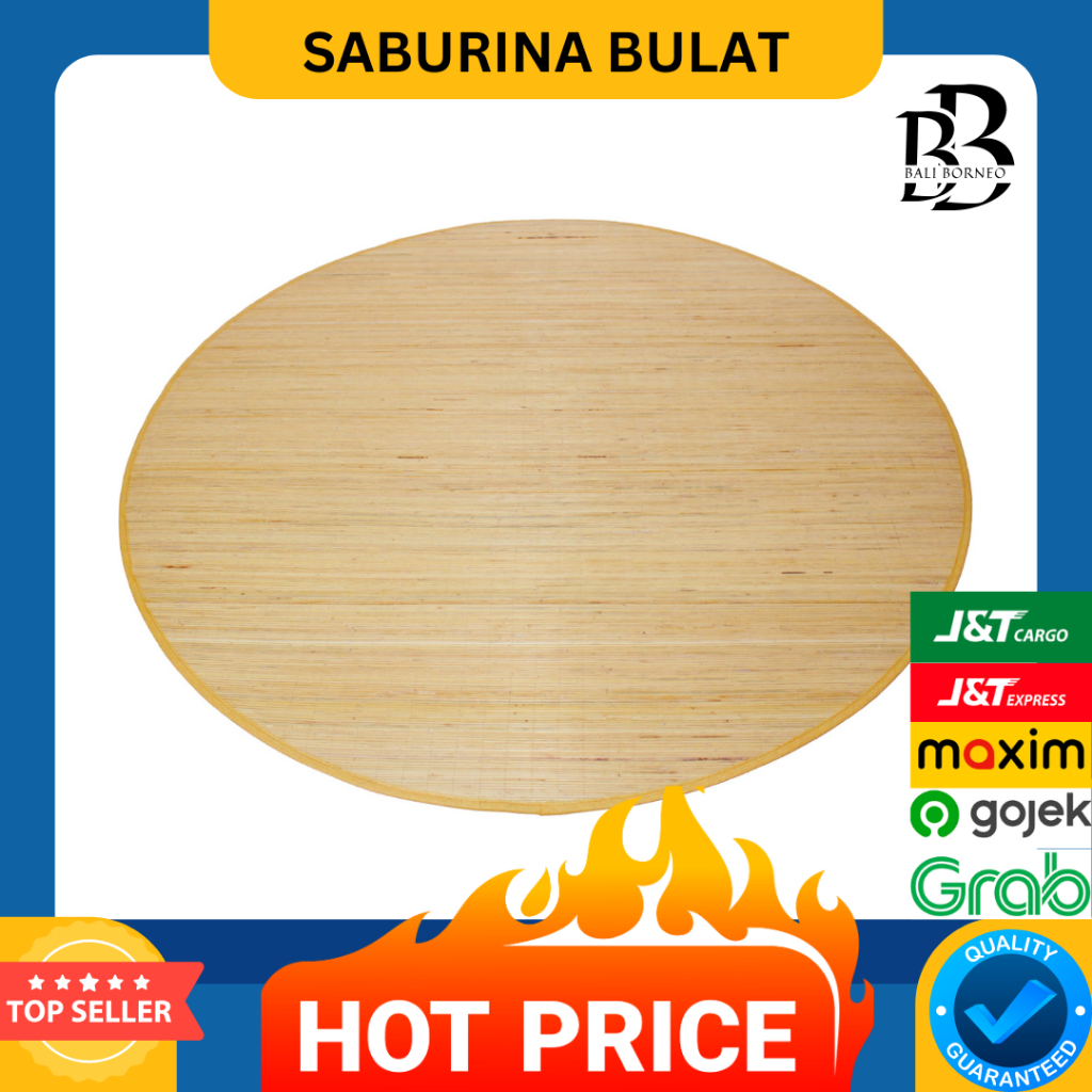 Lampit Saburina Bulat D200cm - Tikar Rotan Saburina Bulat, Tikar Bulat, Tikar Bali, Karpet BaliKarpe