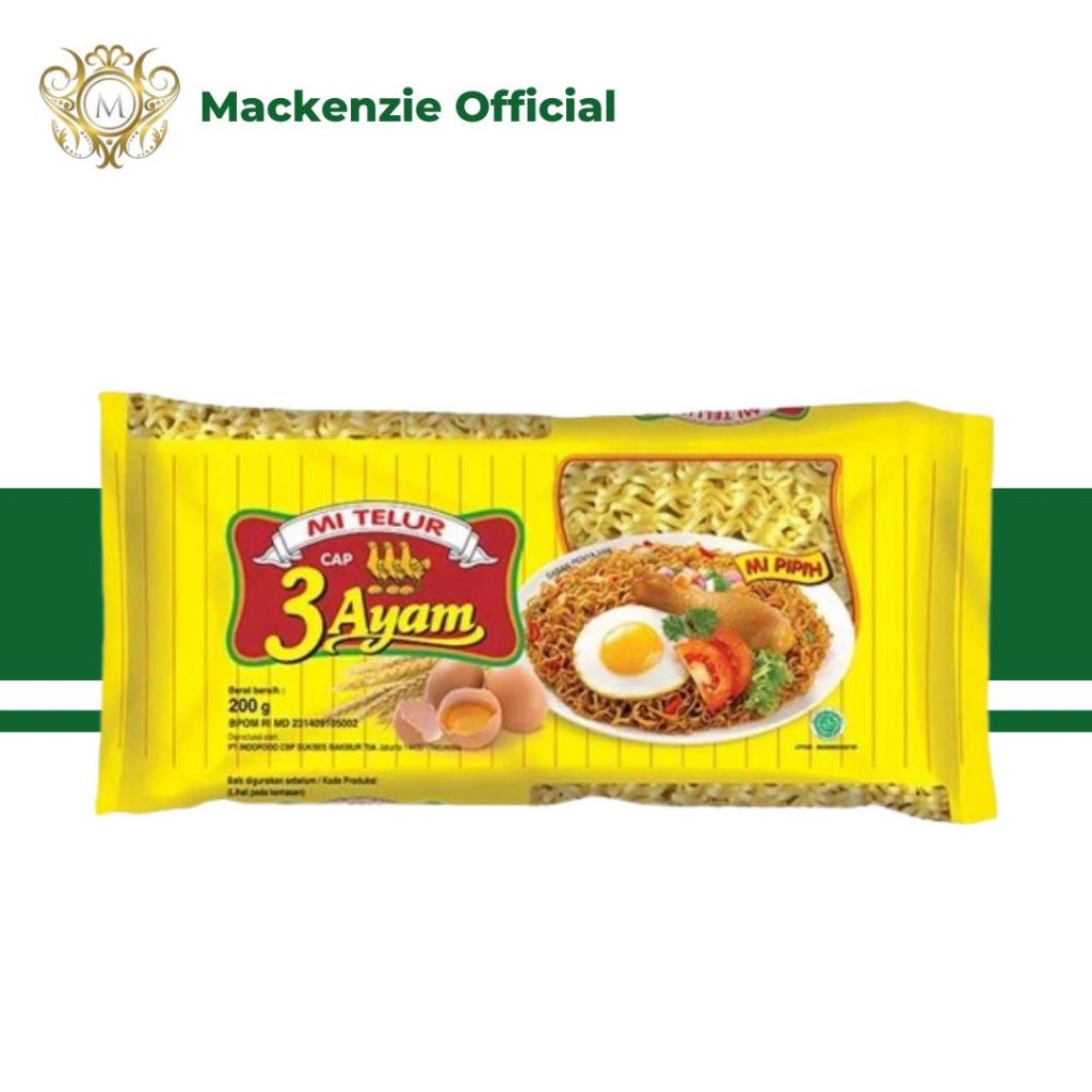 

Mie Telur Cap 3 Ayam 200GR