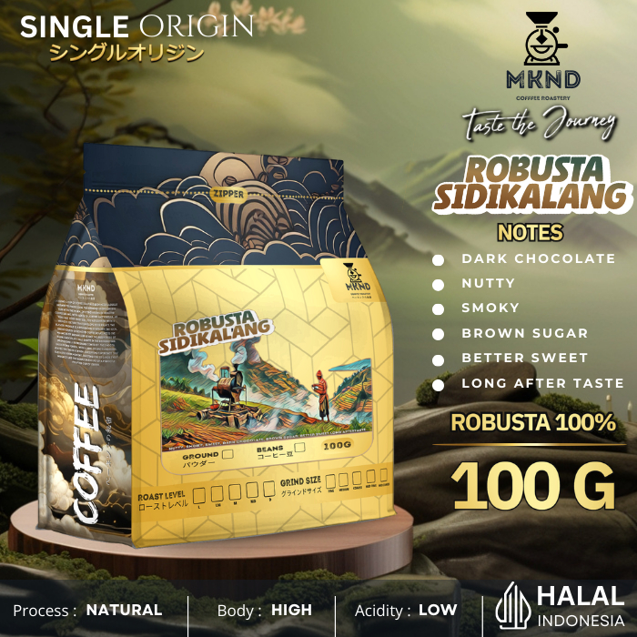 

MKND COFFEE ROSATERY - Kopi Robusta Sidikalang 100gr Singgel Oringin | Espresso | Manuwal Brew | Biji Kopi | Medium Dark Roast