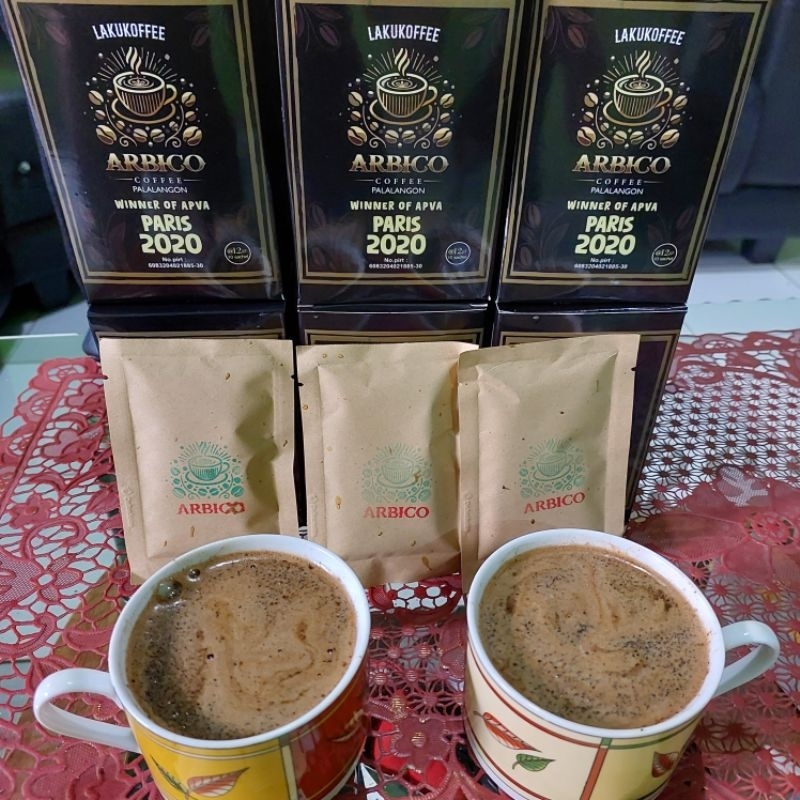 

Arbico coffee , arabica java puntang 1 kotak isi 10 sachet @12gram