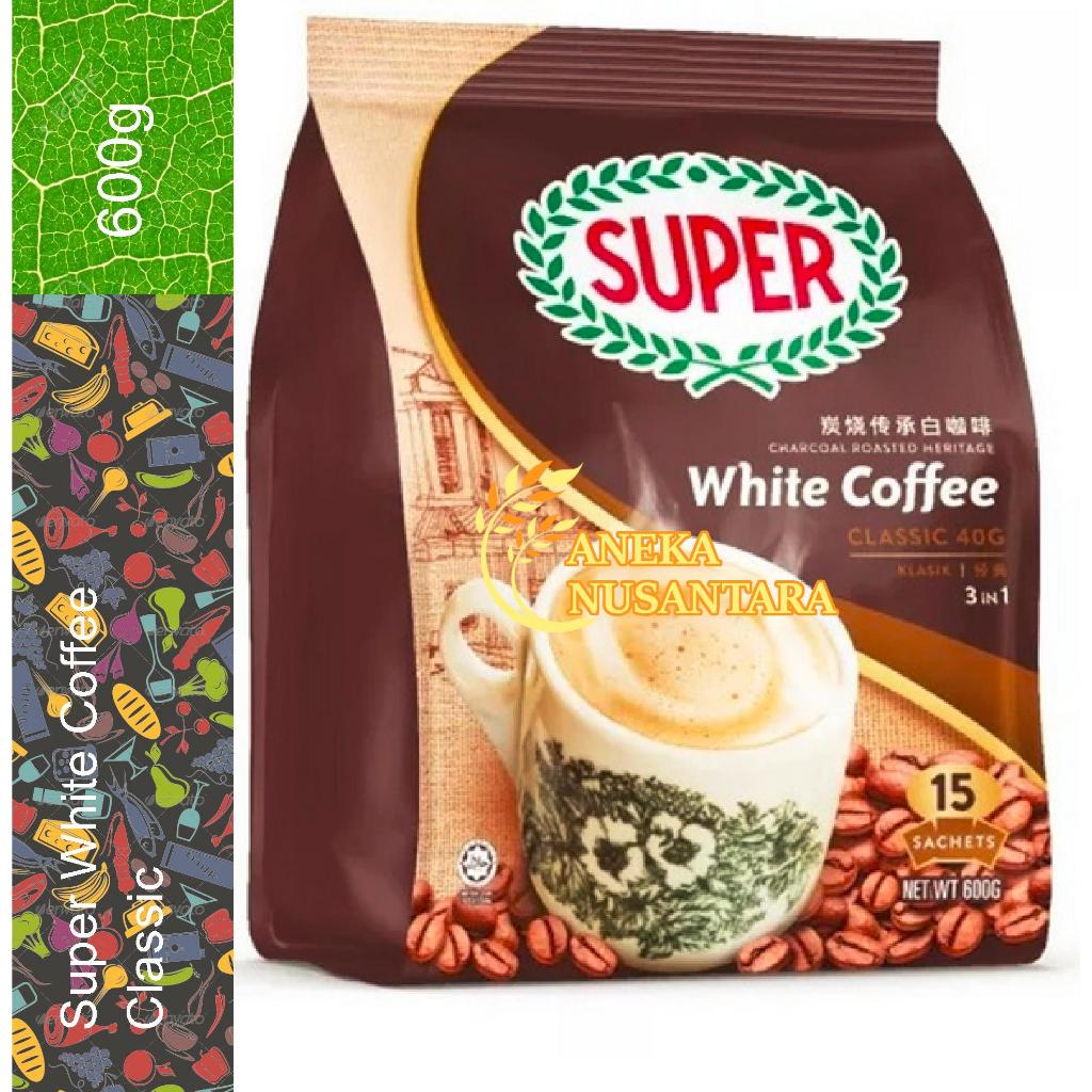 

Super White Coffee Classic 15sachet / Charcoal Roasted Coffee 600g Kopi Klasik 3in1 Kopi Enak