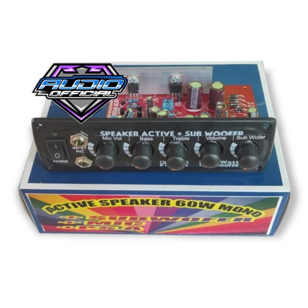 PA Power Aktif SPEAKER 60W MONO + SUB + MIC + P.S.A Kit active speaker