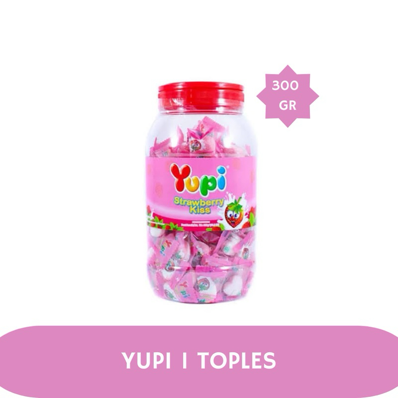 

PERMEN YUPI STRAWBERRY KISS JAR 300 GR 1 TOPLES