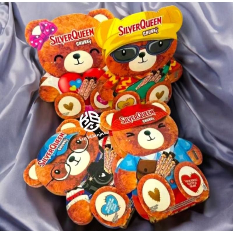 

Termurah Silverquen valentine edition teddy bear beruang chunky bar 3x30gr coklat silverquen