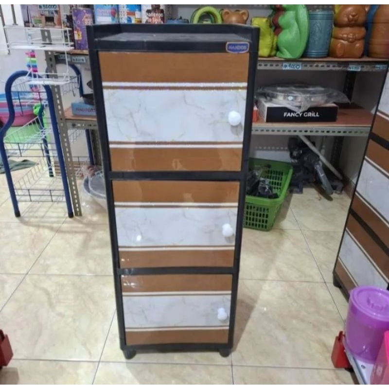 Lemari pakaian plastik minimalis/Snp box susun 3 Nandos