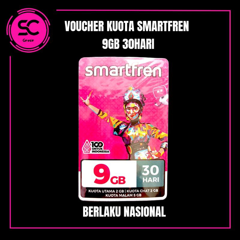 Voucher Kuota Smartfren 9GB=11GB 30HARI