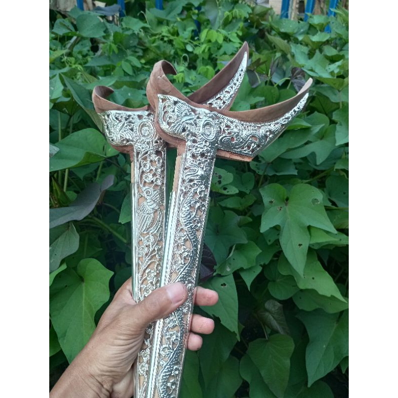 PENDOK BLOK SEPUH PERAK + WARANGKA LADRANG GAYA SOLO