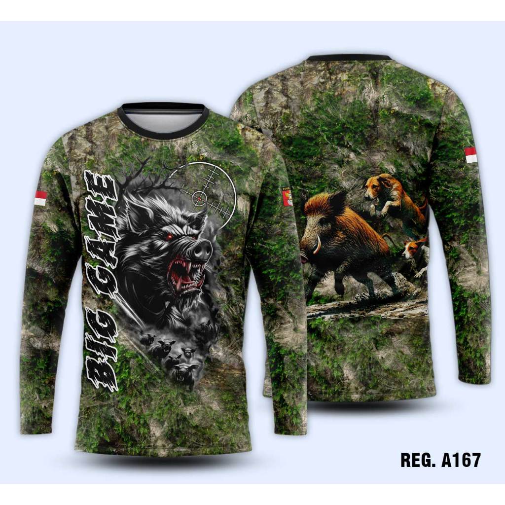 PAKAIAN BERBURU JERSEY CAMO BIG GAME CUSTOM COD