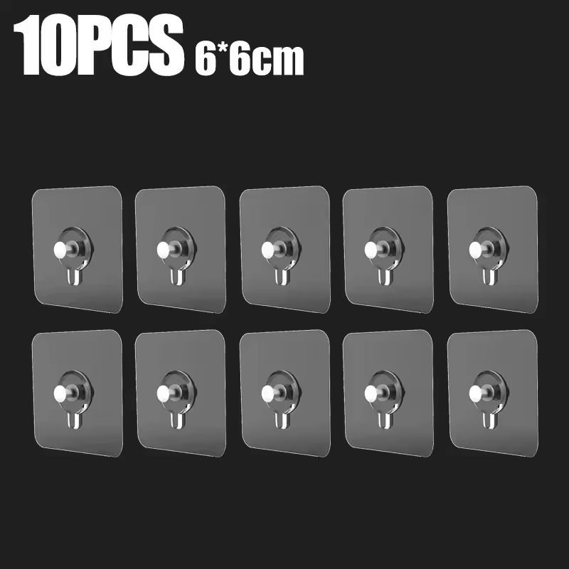 10 Pcs Gantungan Hook Paku Drat Magic Tempel Dinding Tembok Bingkai Foto Jam Dinding