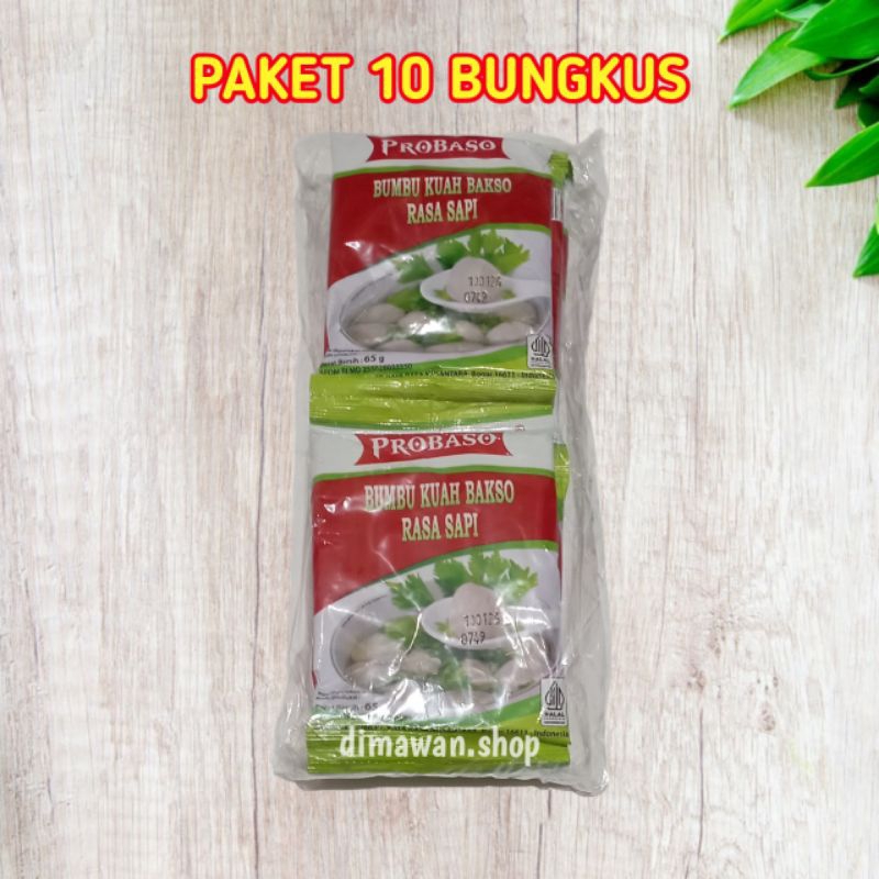 

PROBASO bumbu kuah bakso rasa sapi 65 gram ( 10pcs )