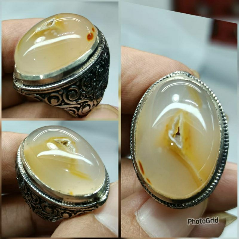 Cincin batu Combong Kantong Semar Rapet Natural