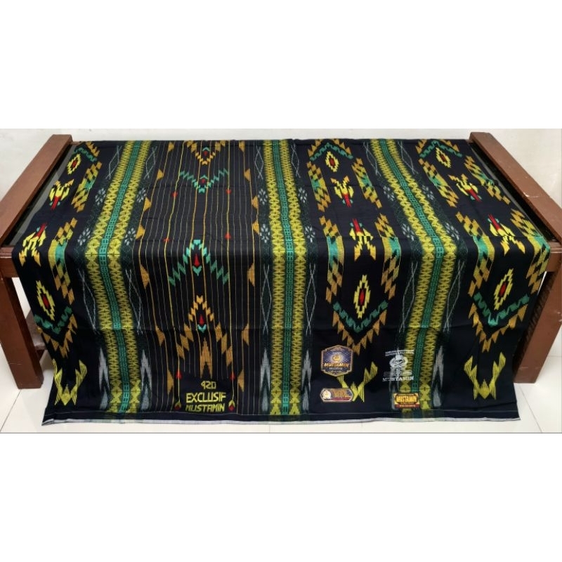 Sarung Tenun Sutra Exclusive Mustamin 420 Full Sutra Premium mewah dan elegant