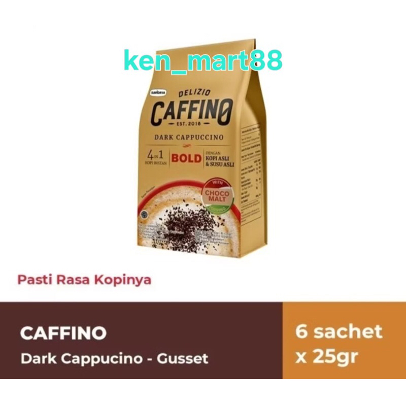 

Caffino dark cappuccino renteng-bubuk kopi instan 6 sachets x 25gr