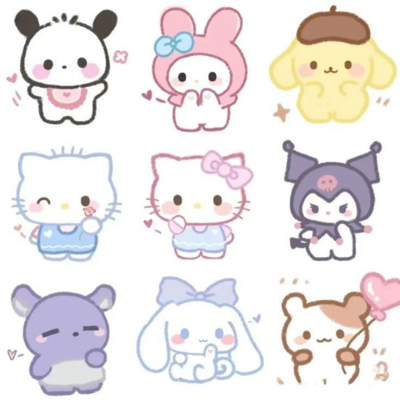 

50pcs stiker karakter lucu