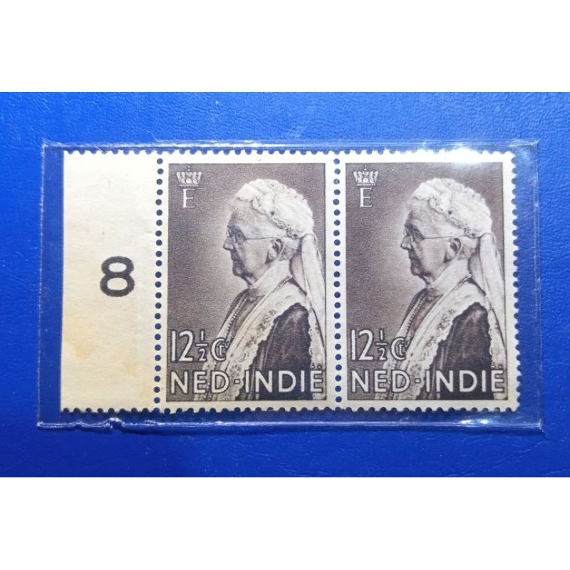 

Perangko Ned Indie 12 1/2 Cent Emma 2 Pcs