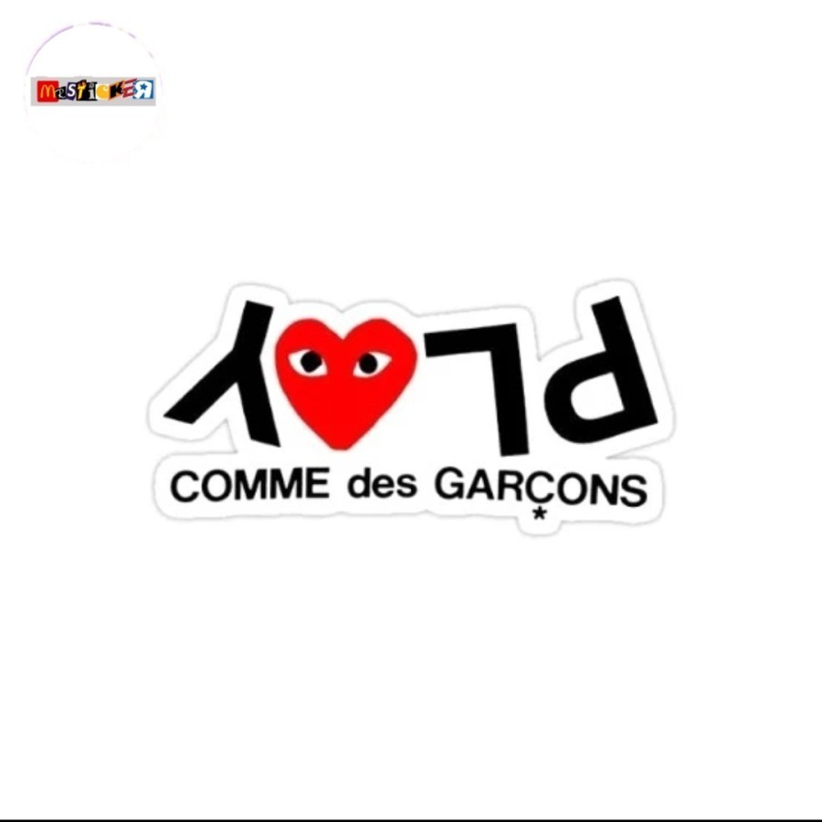 

sticker CDG Play logo diecut stiker comme des garcons japan