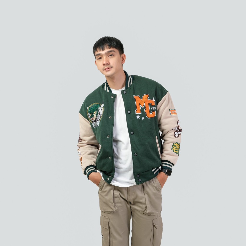 Localborn Jaket Varsity Green