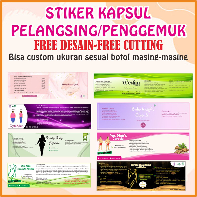 

STIKER FREE DESAIN KAPSUL PELANGSING/PENGGEMUK/HERBAL