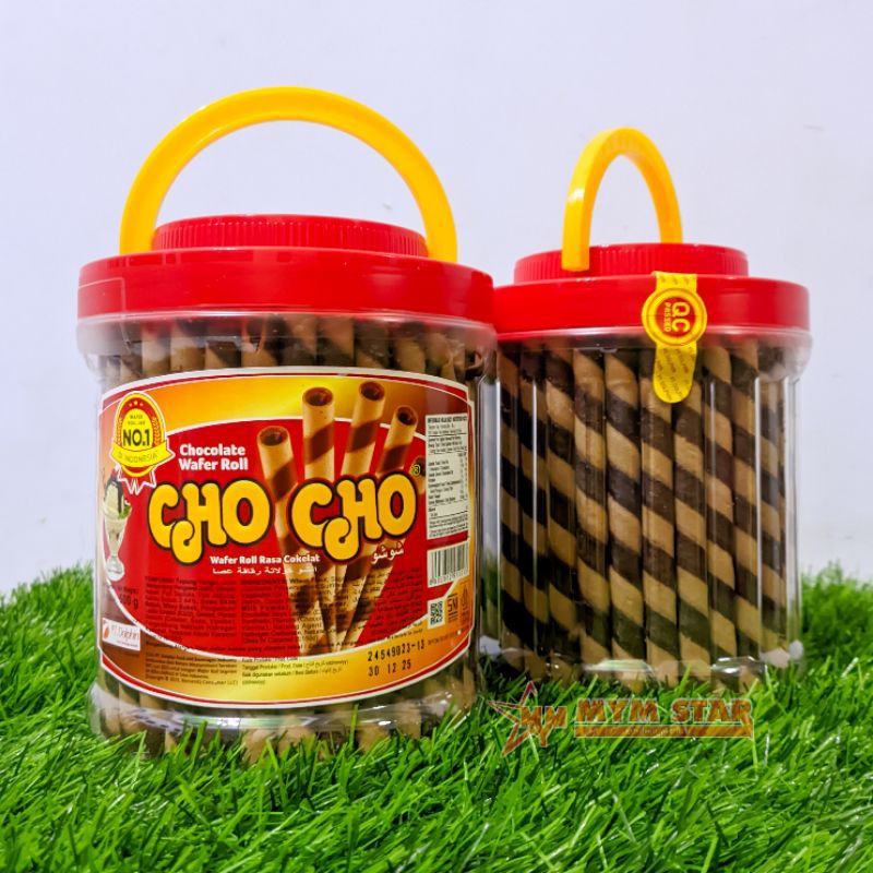 

Cho Cho Chocolate Wafer Roll Rasa Cokelat Toples 500g