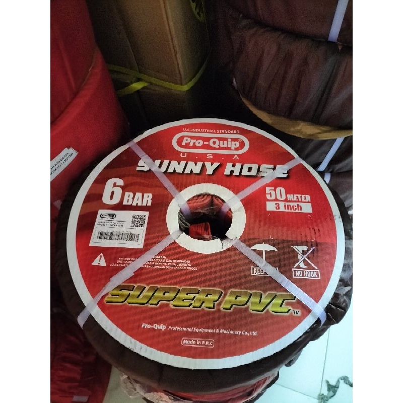 Selang Sunny Hose/Selang Buang Karet 3 Inch 50 Meter