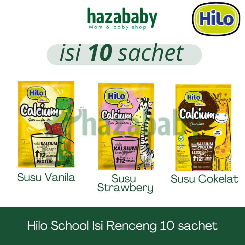 

HiLo School Renceng isi 10 Sachet | Hilo Susu Tinggi Kalsium Lebih Rendah Lemak