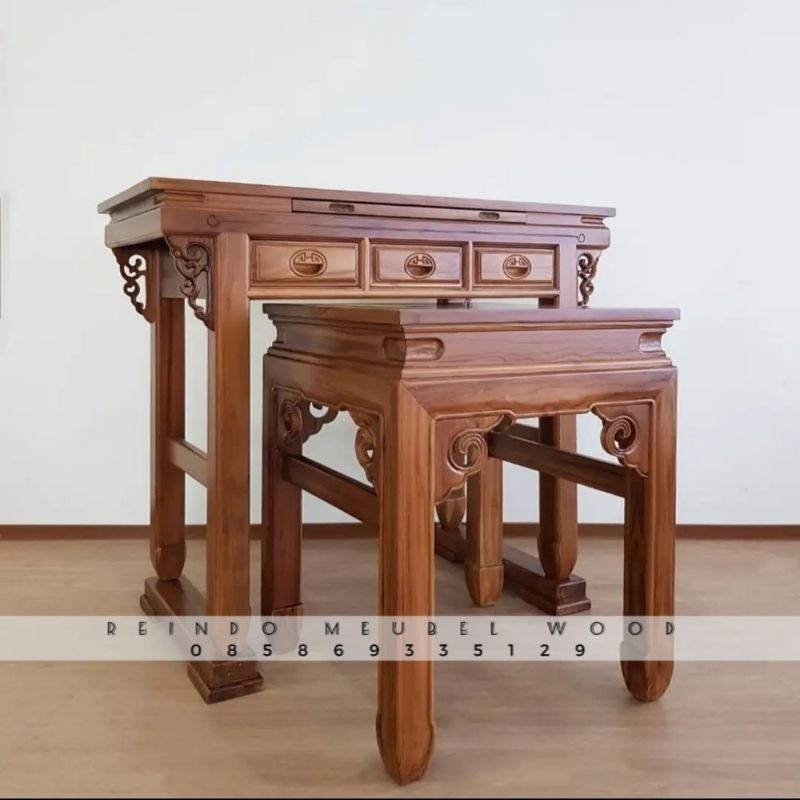 Meja Altar Sembahyang Kayu Jati | Meja Leluhur 06-RMW