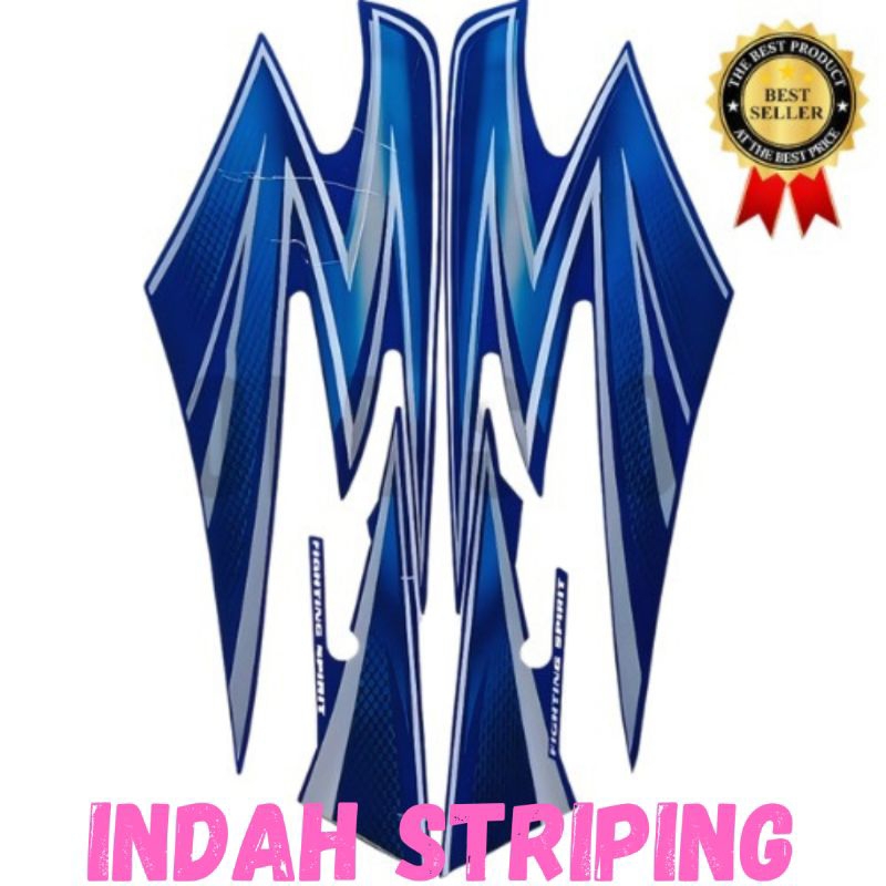 STIKER STRIPING LIS MOTOR RX KING TAHUN 2003 WARNA BIRU
