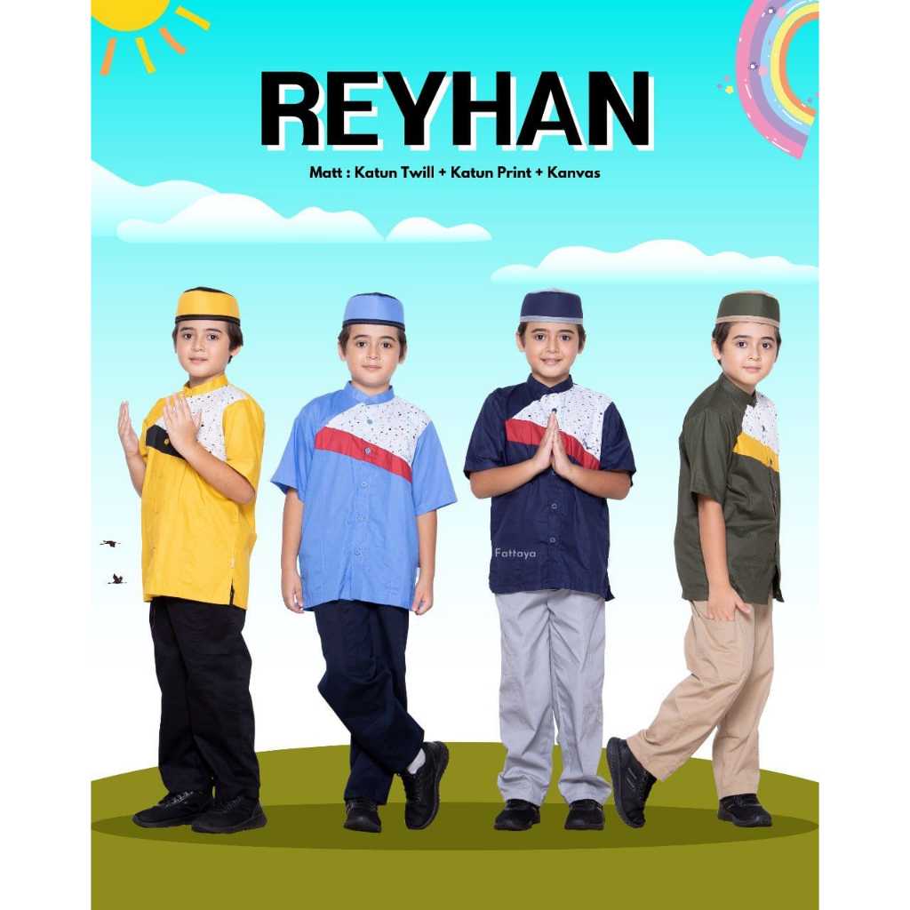 KOKO ANAK FATTAYA REYHAN / KOKO REYHAN FATTAYA / KOKO ANAK SET PECI ATAU SONGKOK / KOKO ANAK MURAH /