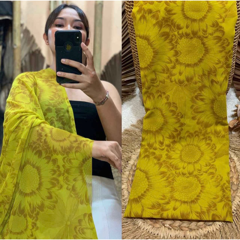 kain sifon full lukis/sifon lukis full/kain sifon bordir/kain kebaya lukis/kain kebaya bali