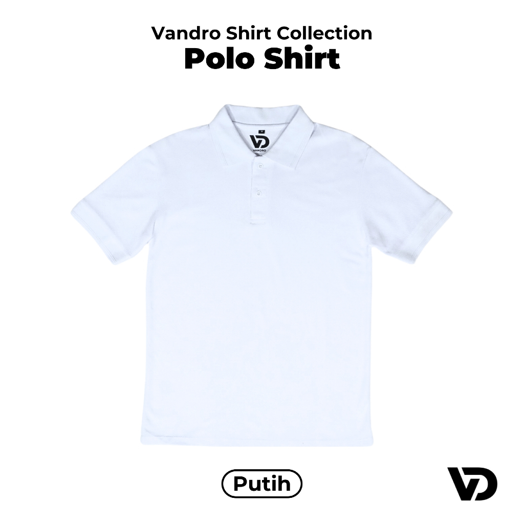 Vandro Polo Shirt Putih Kaos Kerah Lacoste