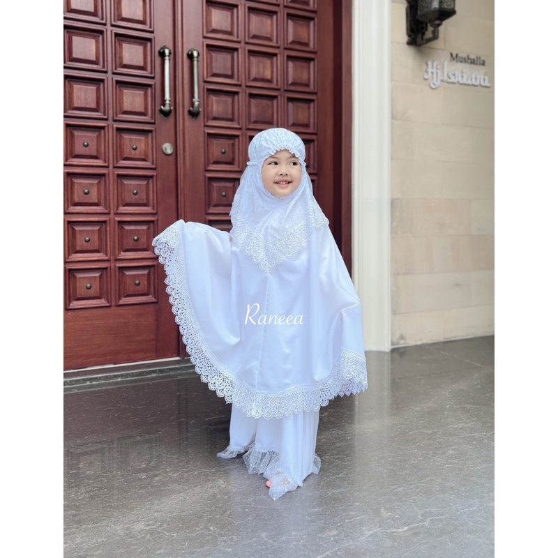 Raneea - Mukena Aluna Mukenah anak premium couple usia 2 3 4 5 6 7 8 9 10 11 12 tahun alat sholat